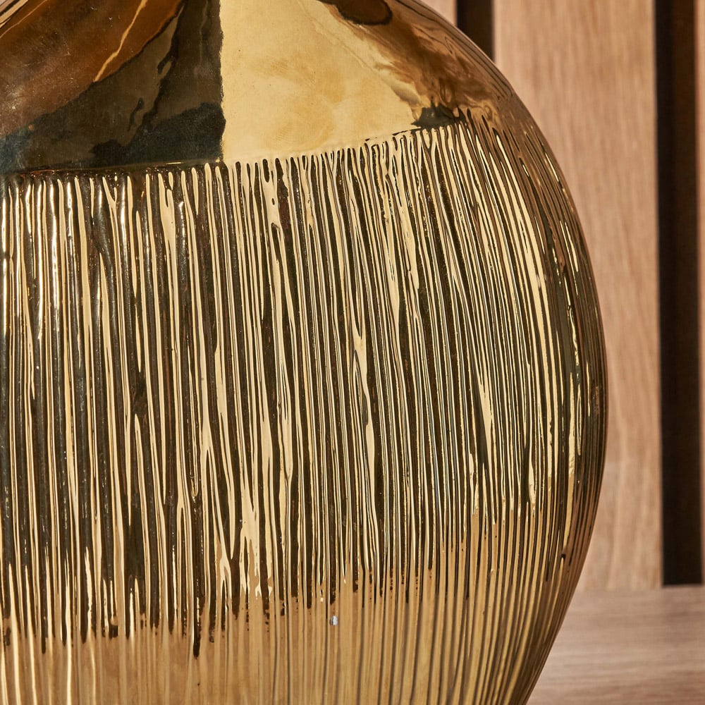 Pacific Lifestyle Gemini Gold Etched Ceramic Table Lamp Image 3