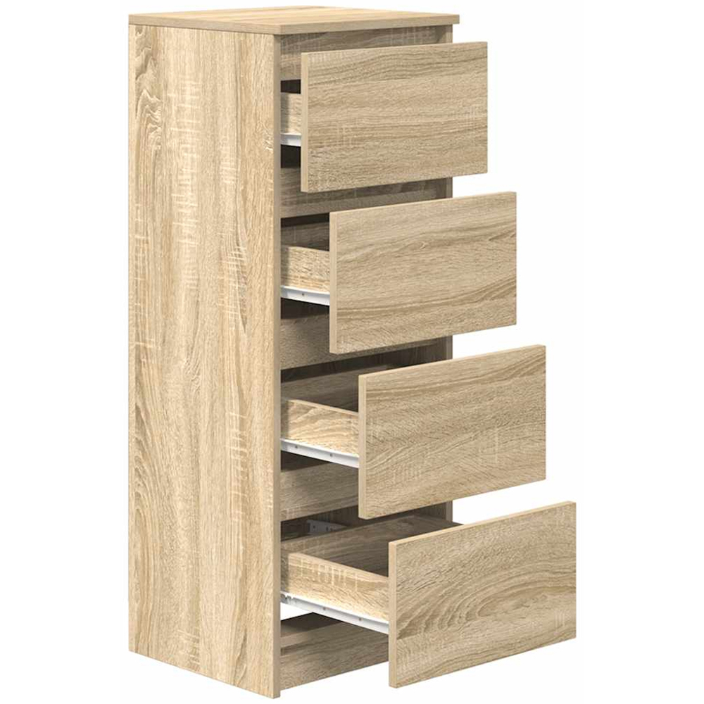 vidaXL 4 Drawer Sonoma Oak Sideboard Image 5