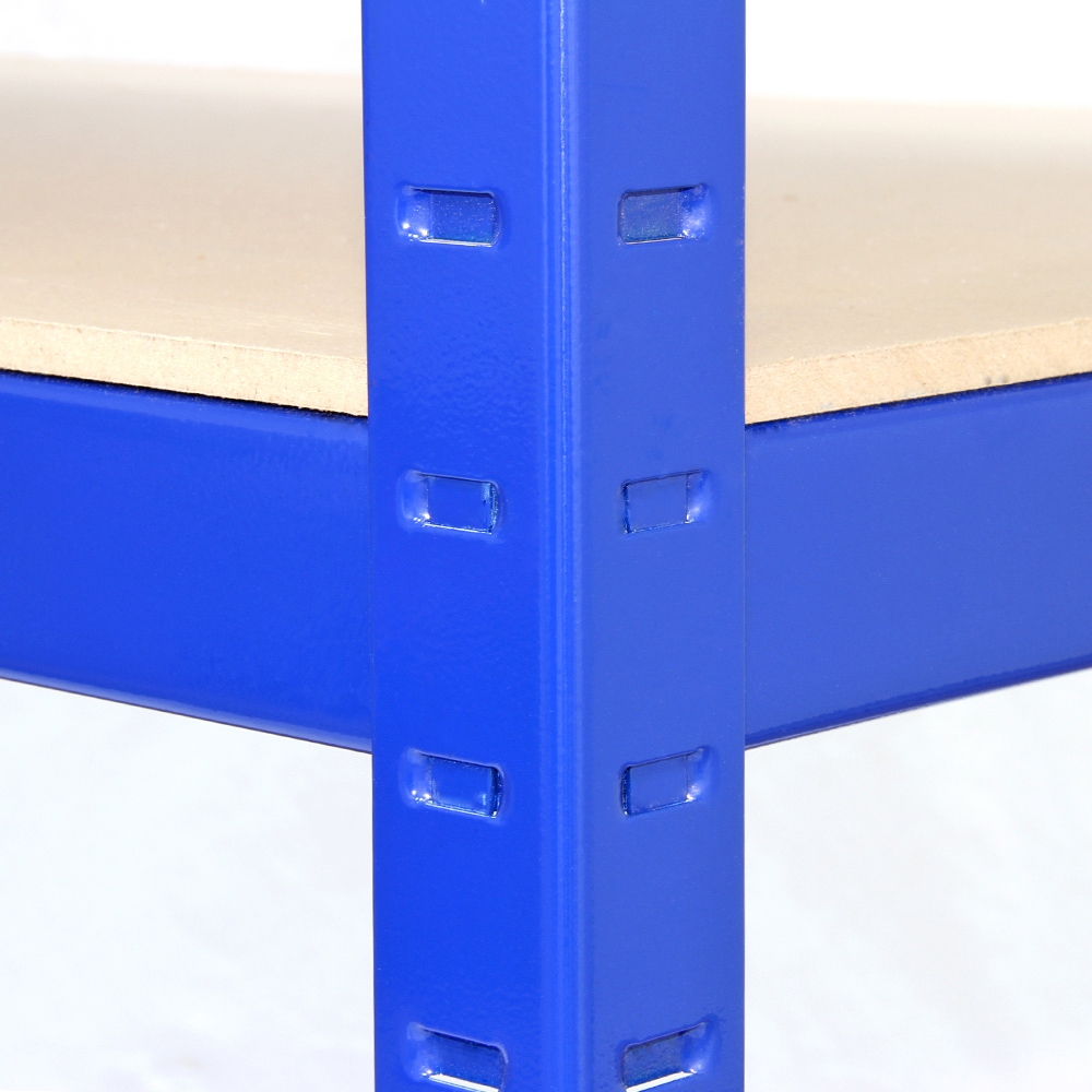 MonsterShop T-Rax 5 Shelf Blue Corner Shelving Rack 90cm Set of 3 Image 4
