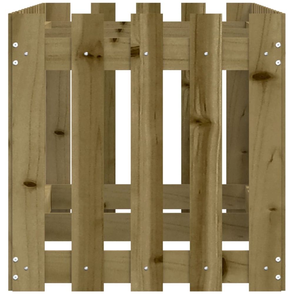 vidaXL Brown Impregnated Solid Pine Wood Fence Design Raised Garden Bed 50 x 150 x 50cm Image 5