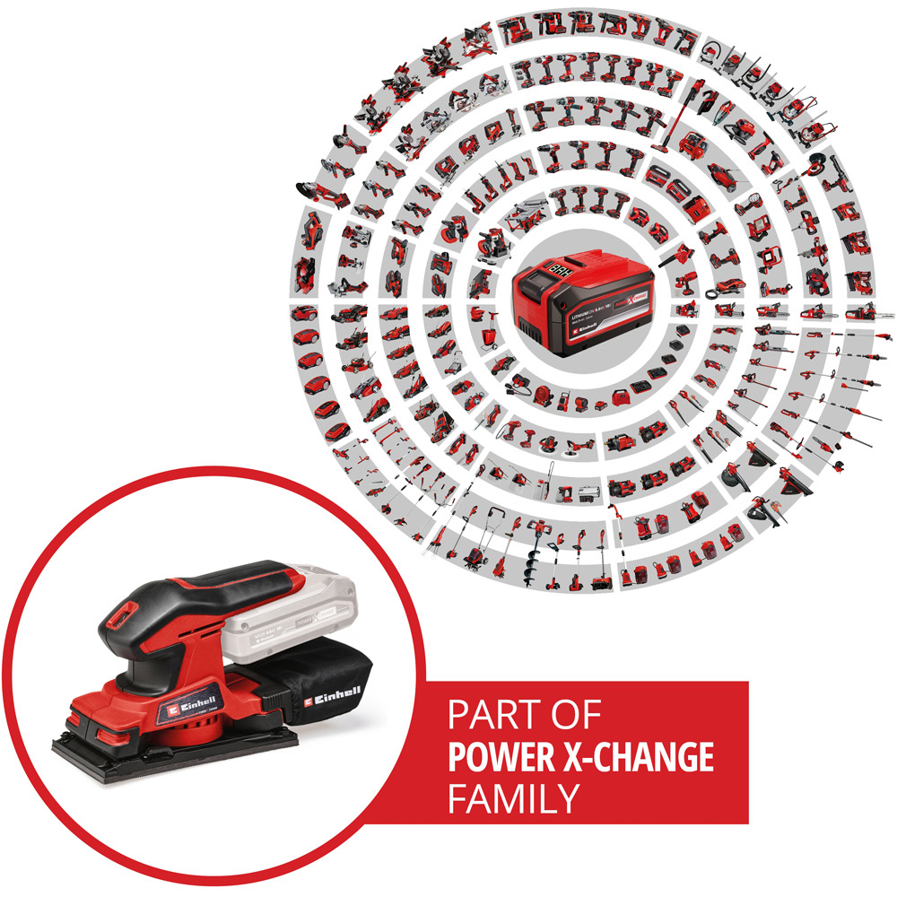 Einhell Power X-Change TC-OS 18/187 Li Solo Cordless Orbital Sander Image 7
