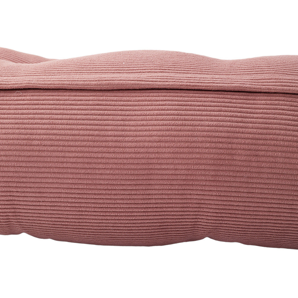Living and Home Pink Corduroy Wedge Headboard Pillow with Side Pocket 150 x 20cm Image 3