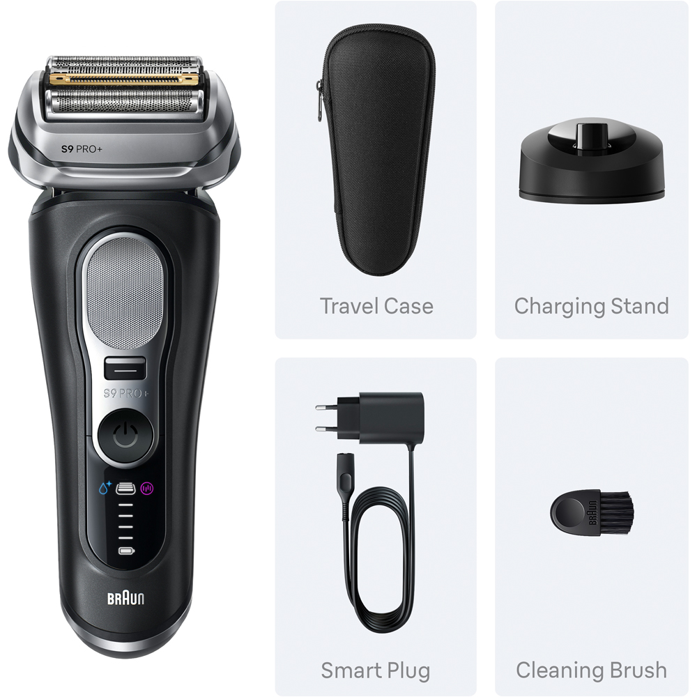 Braun Series 9 PRO Plus 9610S Black Electric Shaver Image 3