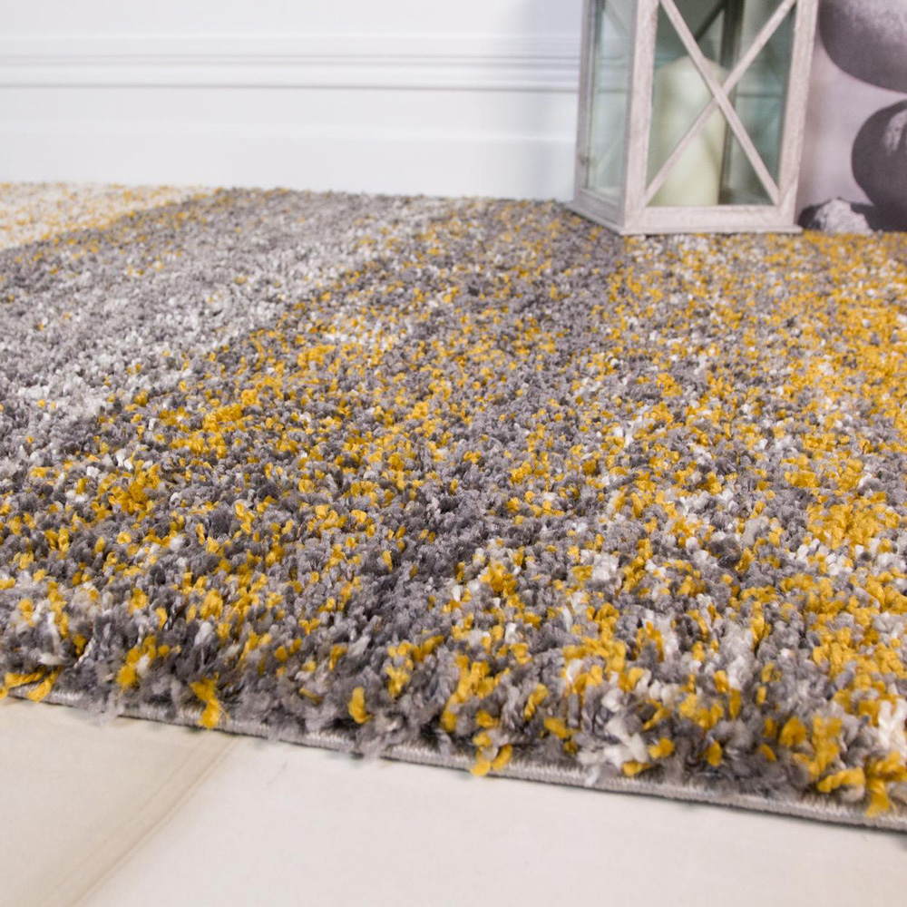 Kukoon Alder Stripe Beige Shaggy Rug 240 x 330cm Image 3