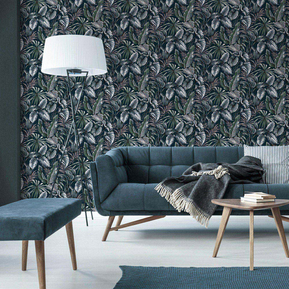 Sublime Leaves Exotique Green Wallpaper Image 3