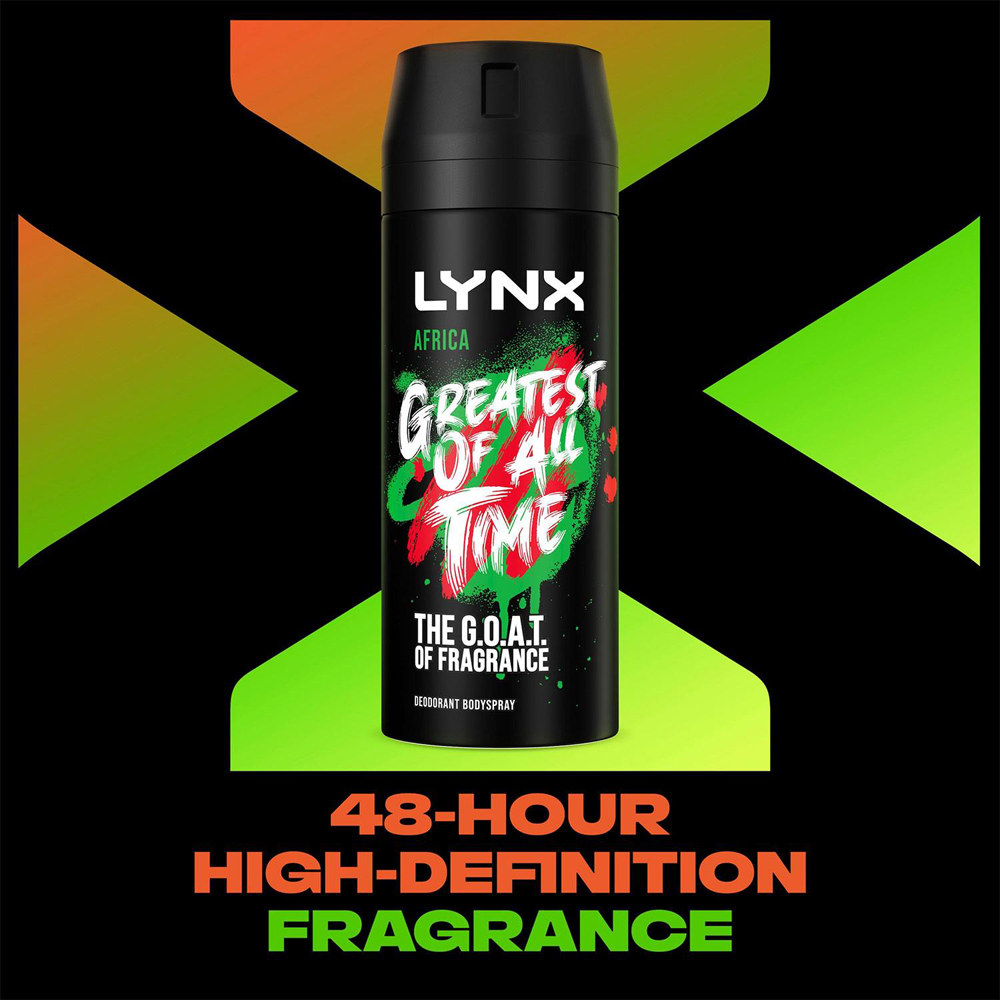 Lynx Africa Mandarin and Sandalwood 48H Protection Deodorant Body Spray 150ml 12 Pack Image 4