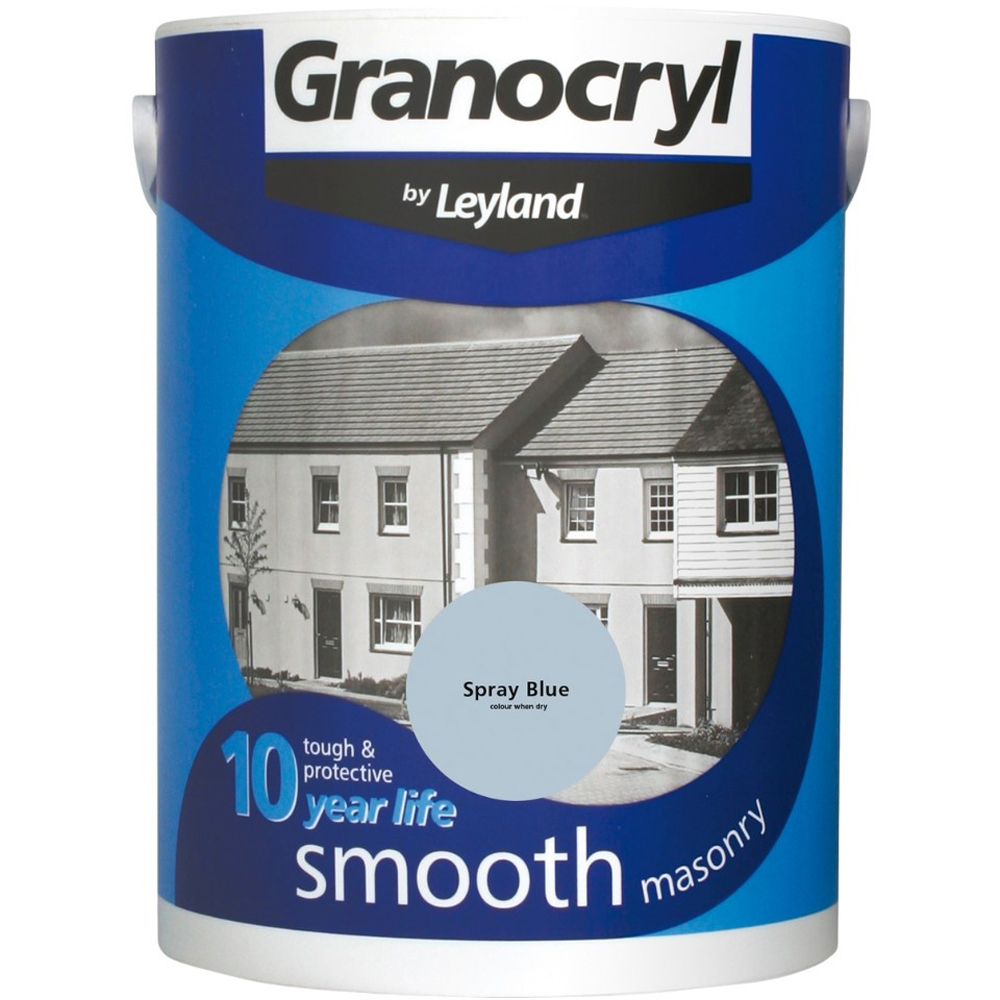 Leyland Granocryl Smooth Masonry Paint Spray Blue 5l Image 2