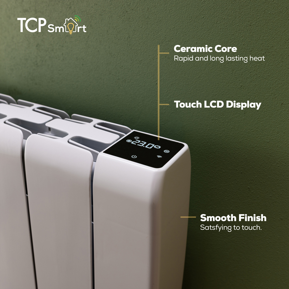 TCP Smart White Ceramic Electric Radiator 1000W Image 5