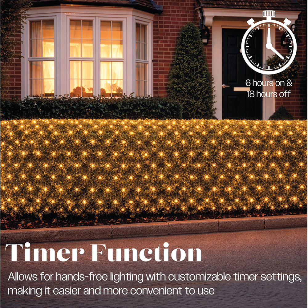 Xmas Haus 320 Warm White LED Christmas Net Light 4 x 2m Image 7
