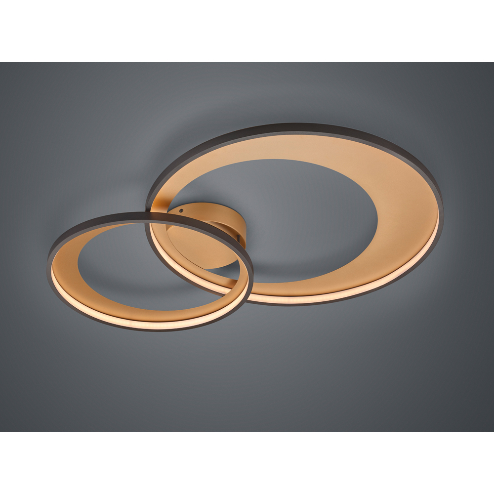 TRIO Granada Black and Gold Integrated LED Ceiling Light Image 3