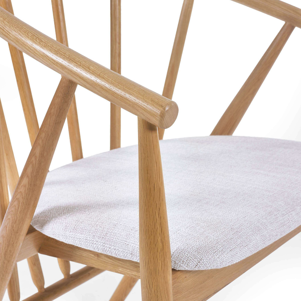 Julian Bowen Rory Oak Curved Back Dining Chair Image 4