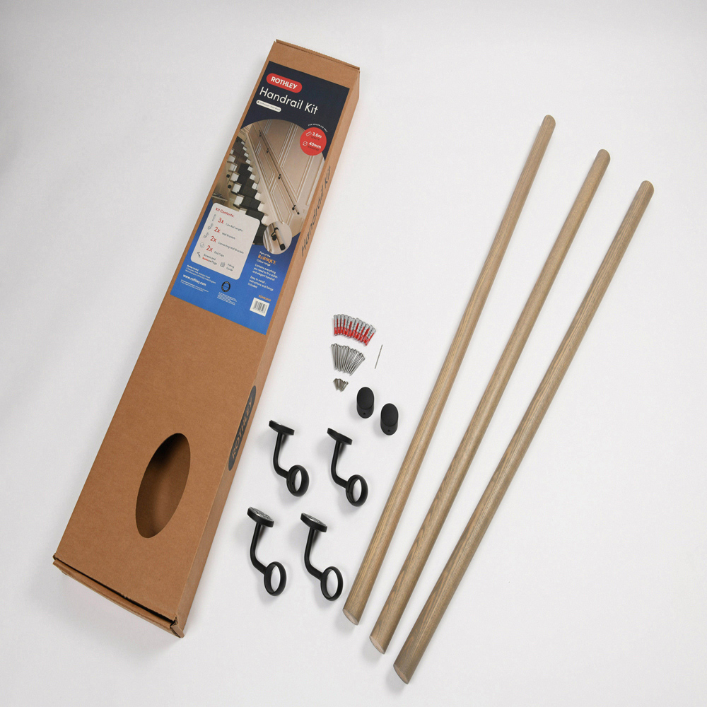 Rothley Drift Wood Stair Handrail Kit 3.6m Image 5