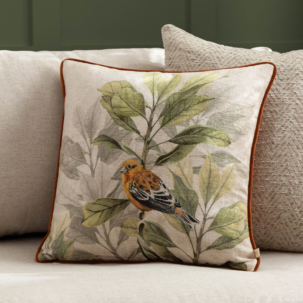 Wylder Nature Kielder Forest Swinley Bird Printed Cushion 43 x 43cm Image 2