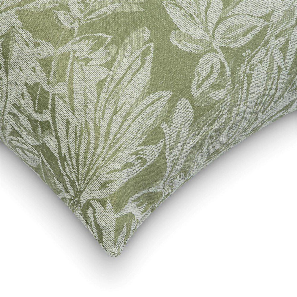Alan Symonds Green Chenille Botanic Cushion with Polyester Filled Pad 45 x 45cm 4 Pack Image 4
