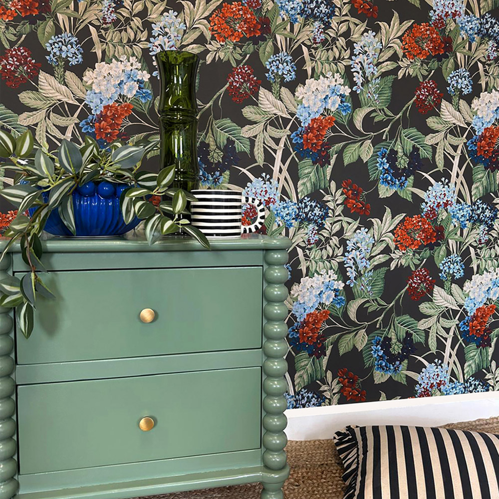 Belgravia Decor Misaki Charcoal Wallpaper Image 3