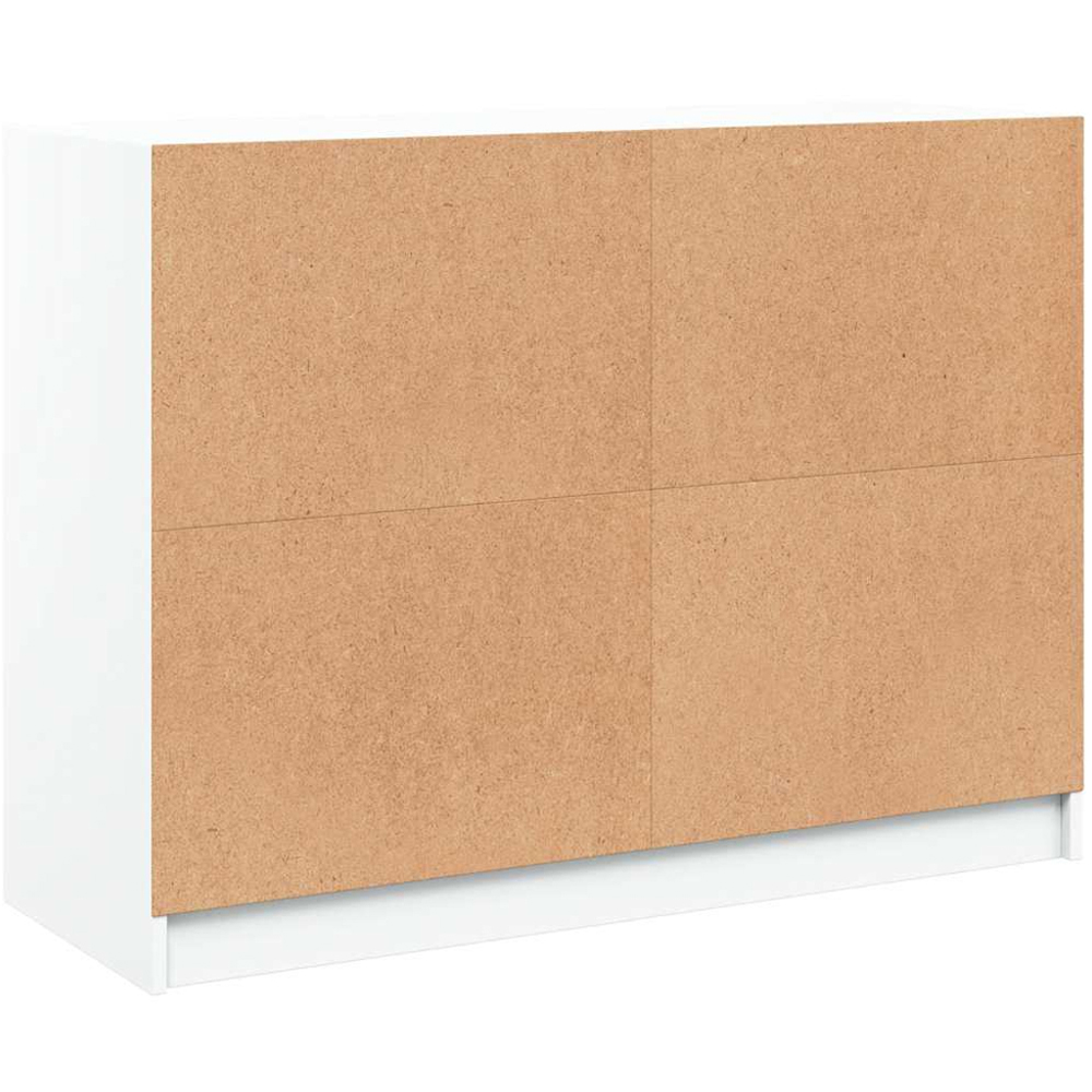 vidaXL 2 Glass Door 2 Shelf White Sideboard Image 7