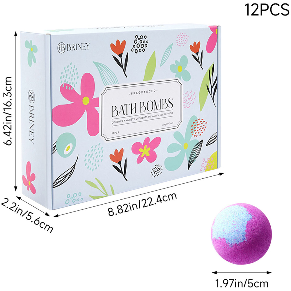 Living and Home 12 Piece Multicolour Bath Bomb Set Image 7