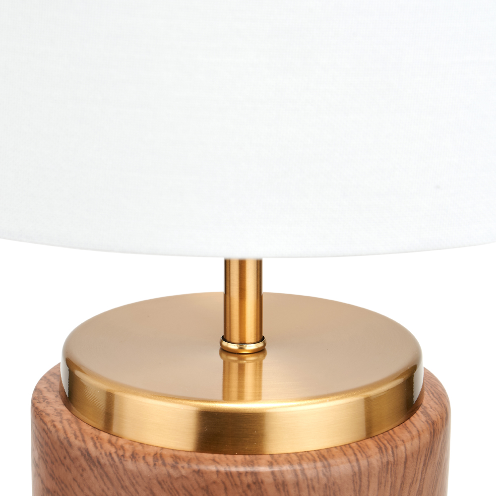 Pacific Lifestyle Carrara Wood Effect Ceramic Table Lamp Image 3