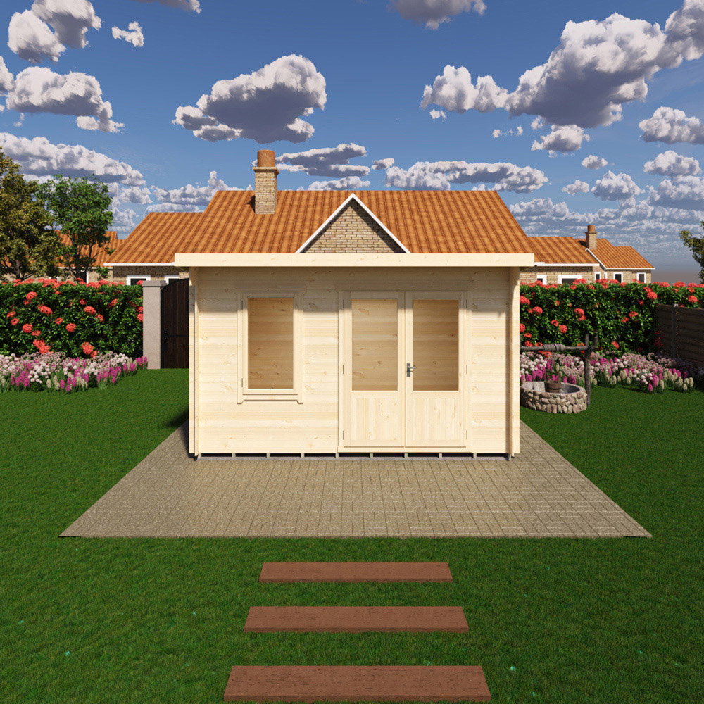 Shire Edgefield 13 x 6ft Apex Garden Log Cabin Image 2