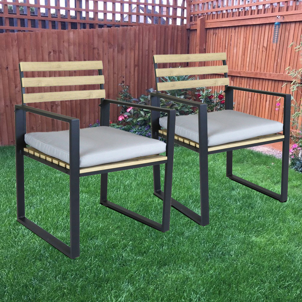 Charles Bentley Set of 2 Pollywood Patio Chair Image 1
