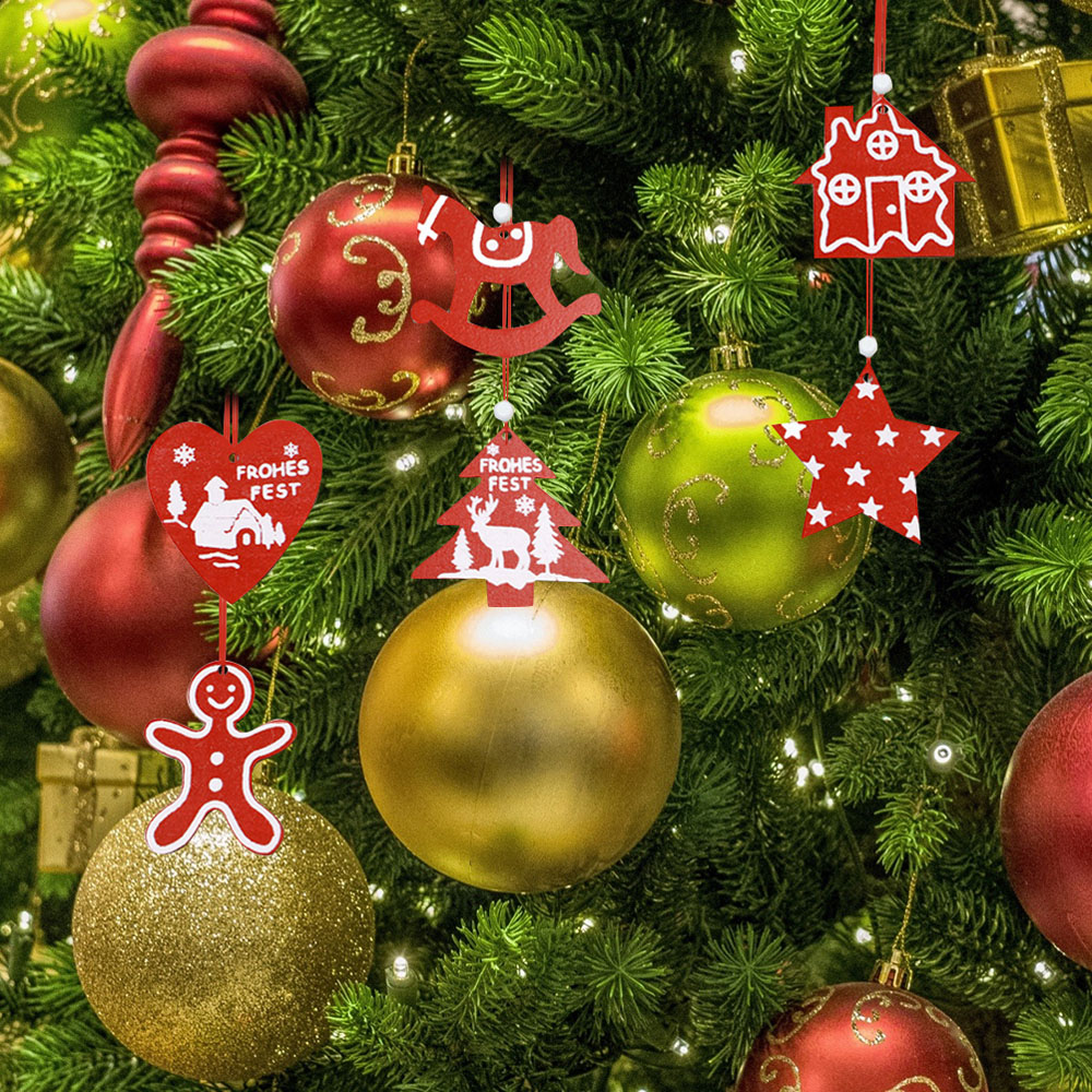 Living and Home Christmas Tree Wood Chip Decoration 30 Pack Image 7