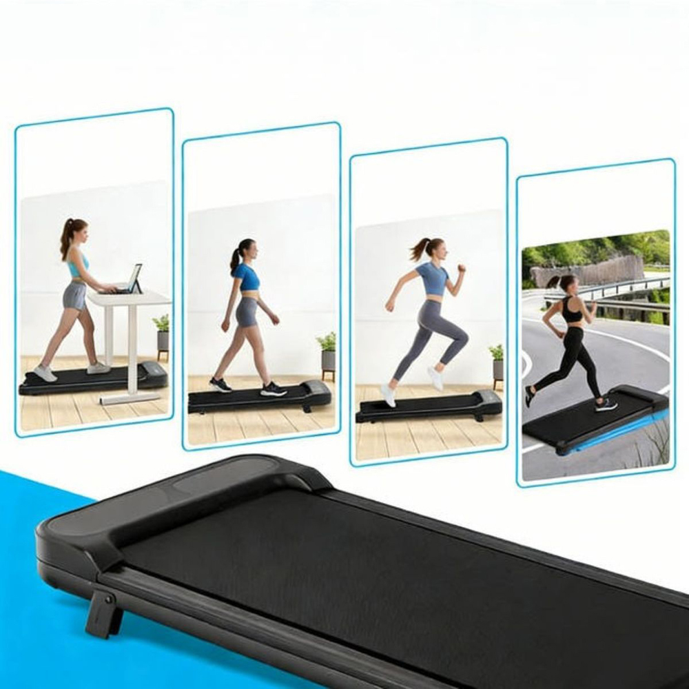 Willowmare Black Portable Treadmill with Remote and LED Display Image 5