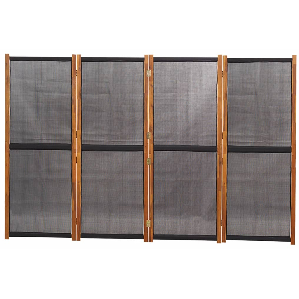 vidaXL Black Wooden 4 Panel Room Divider 280 x 180cm Image 3