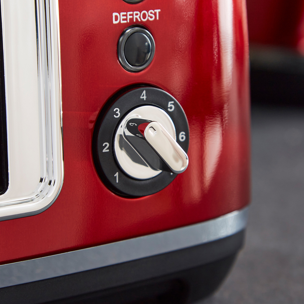 Morphy Richards Accents 242048 Red 4 Slice Toaster 2200W Image 6