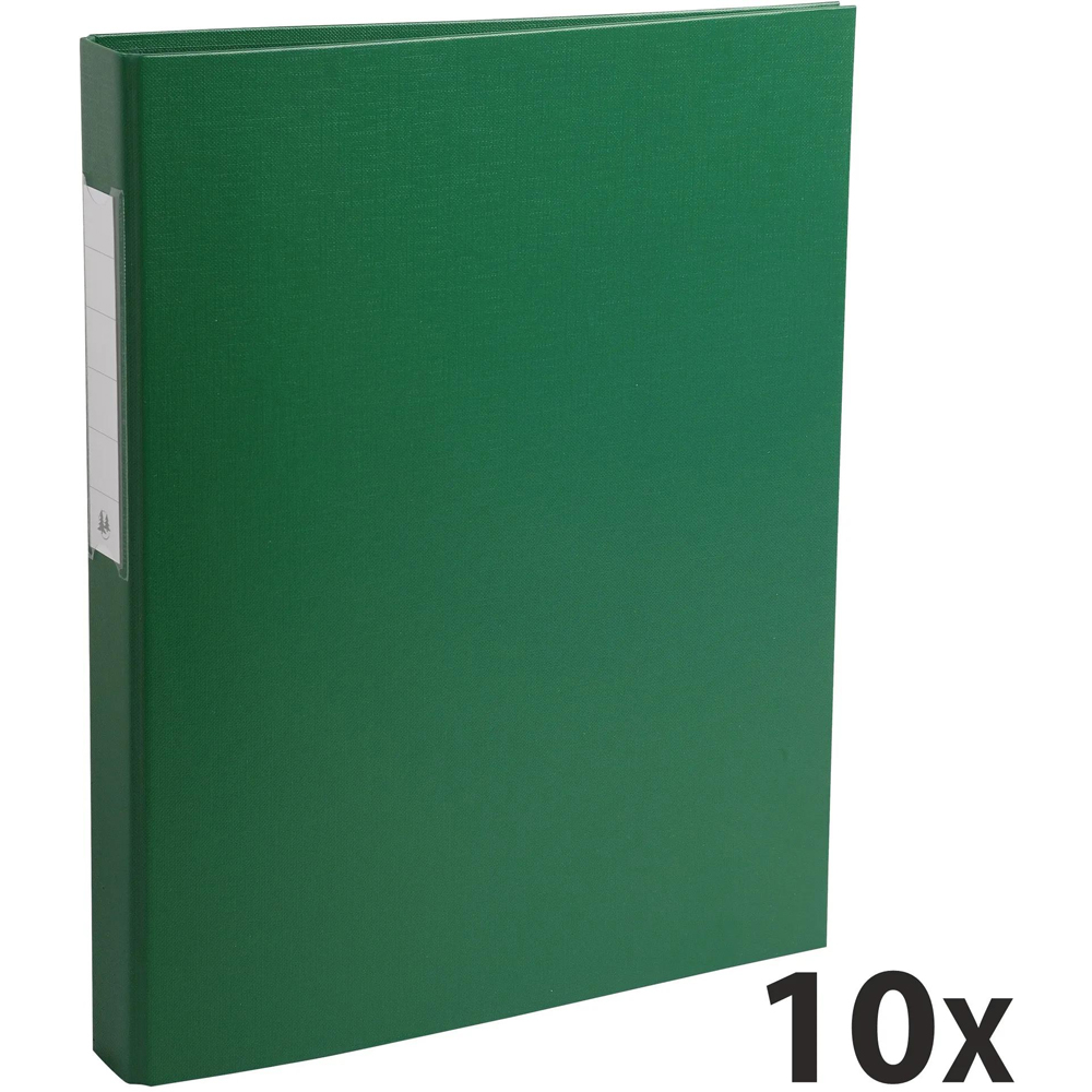 Exacompta A4 Green Polypropylene Covered Ring Binder 10 Pack Image 3