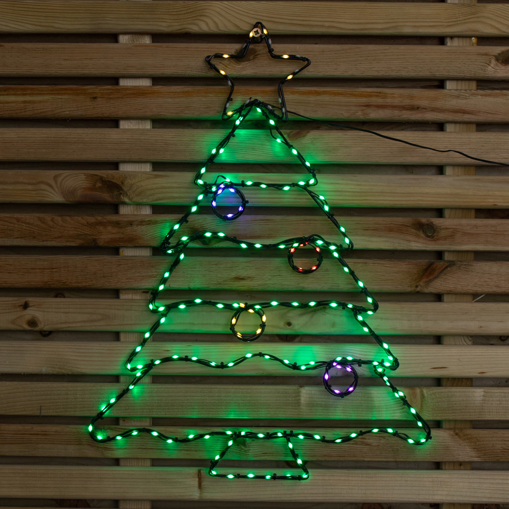 Samuel Alexander Multicolour LED FlexiBrights Light Up Christmas Tree Silhouette Decoration Image 9