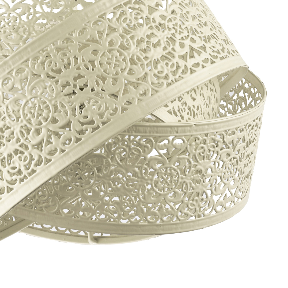 Happy Homewares 3 Ring White Gloss Pendant Lighting Shade Image 4