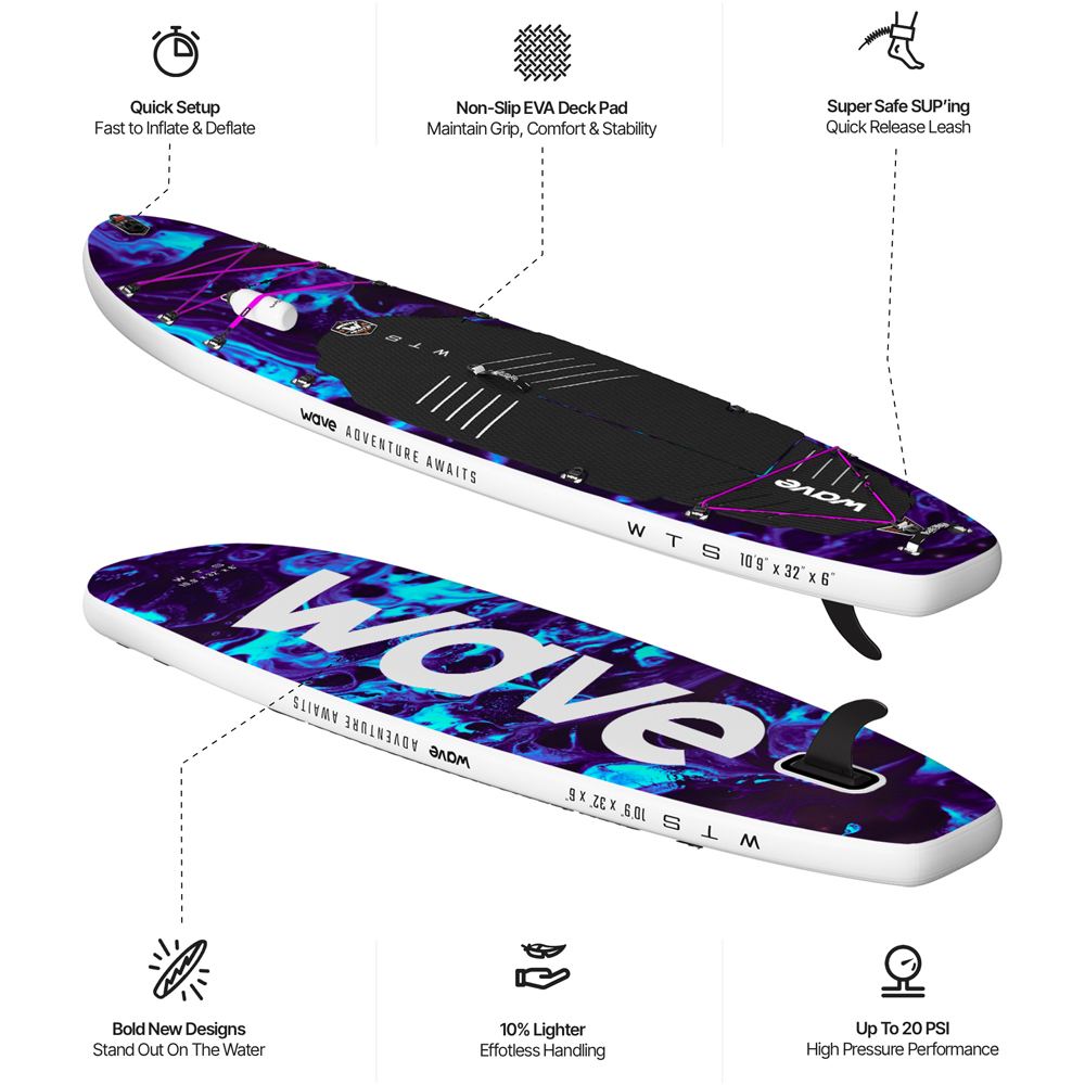 Wave What The SUP?! 10.9ft Swirple Inflatable Paddleboard Image 3