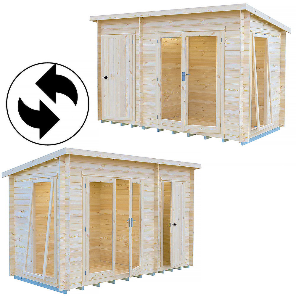 Shire Walsoken 6 x 12ft Dual-Purpose Pent Garden Log Cabin with Integral Storage Image 5