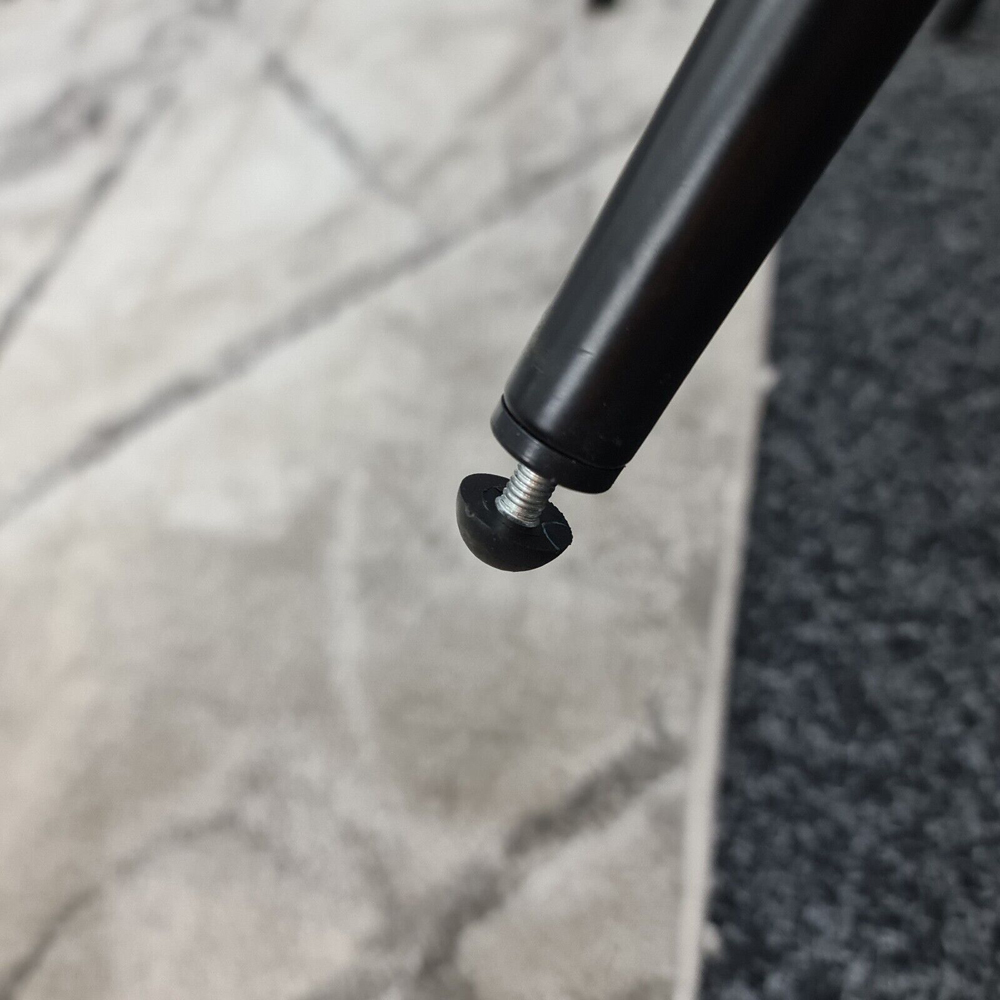 Portland Velvet and Wood 4 Seater Dining Set White and Black Image 3