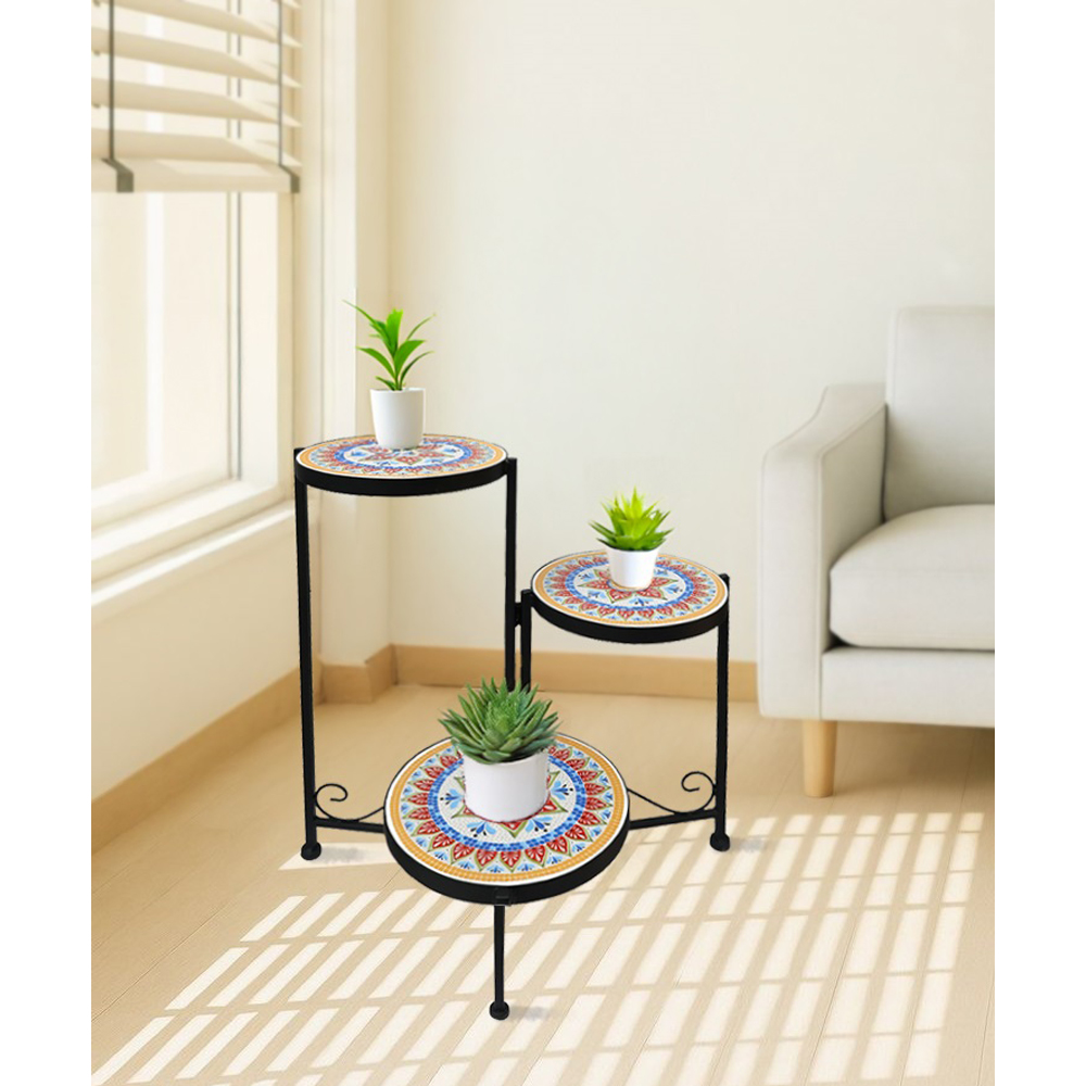 Avilo 3-Tier Mosaic Plant Stand Image 4