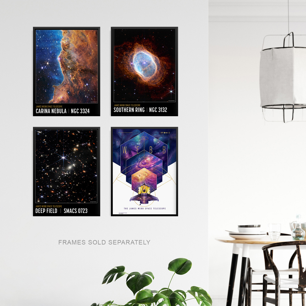 Artery8 NASA James Webb Space Telescope Images Carina Southern Ring Wall Art Print 30 x 41cm 4 Pack Image 3