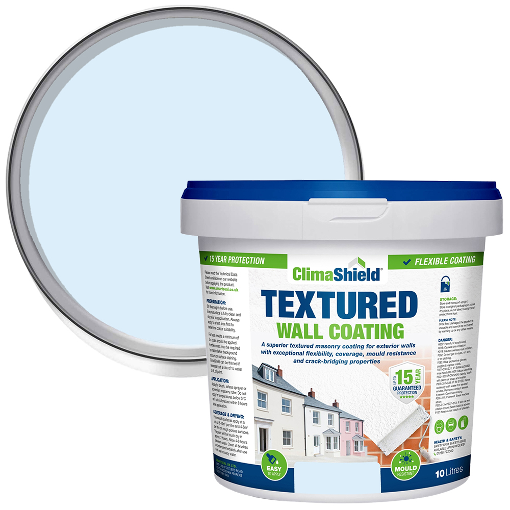 Smartseal Frosted Blue Textured Wall Coating 10L Image 1