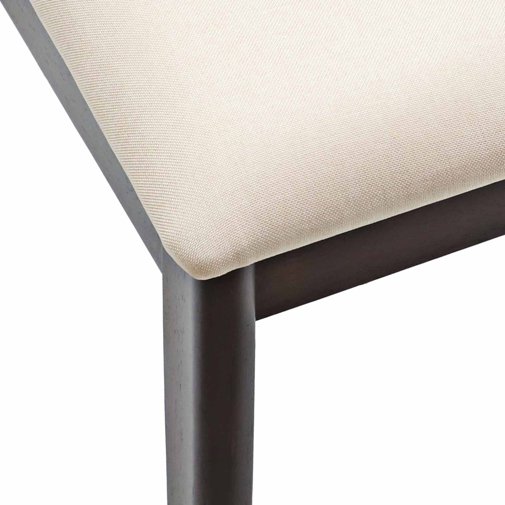 vidaXL Set of 2 Light Brown Rubberwood Dining Chairs Image 5