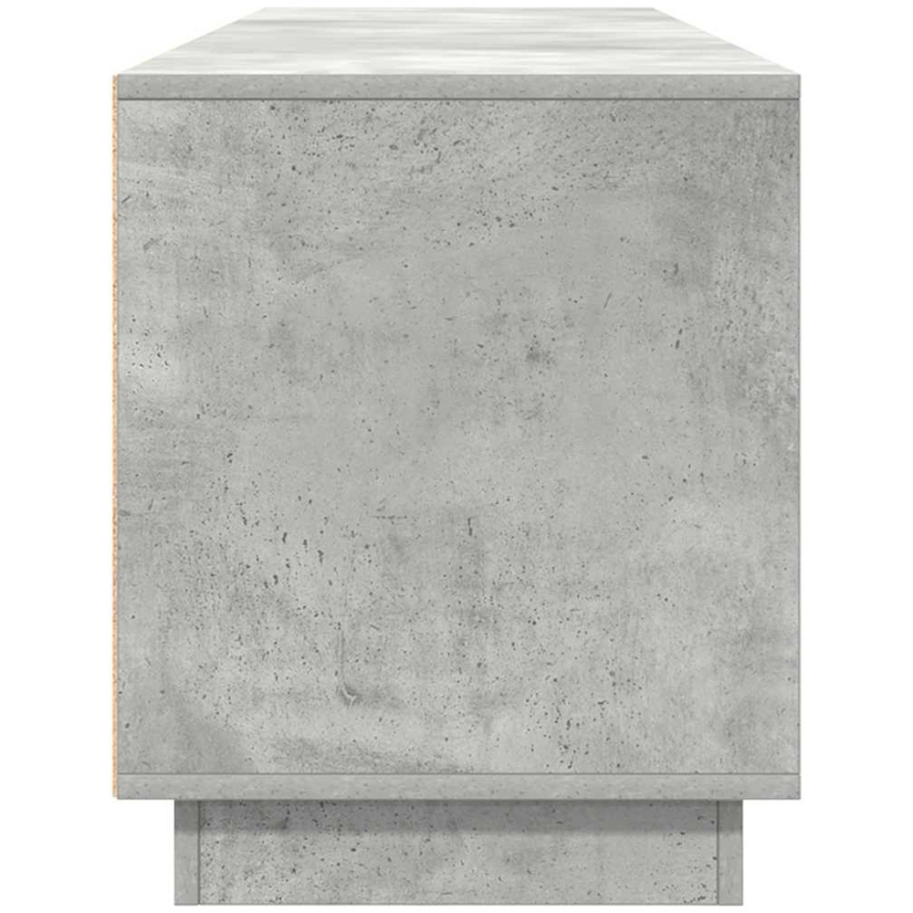 vidaXL 4 Door 2 Drawer Concrete Grey TV Cabinet with LED Lights Image 7