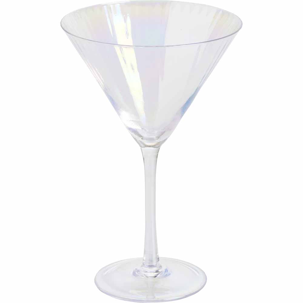 Wilko Pearlescent Martini Glass Image 1