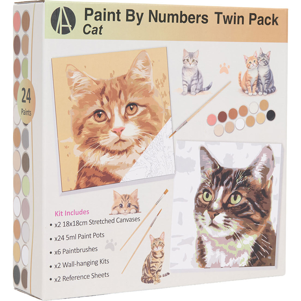 Dog or Cat Paint By Numbers Twin Pack Image 3