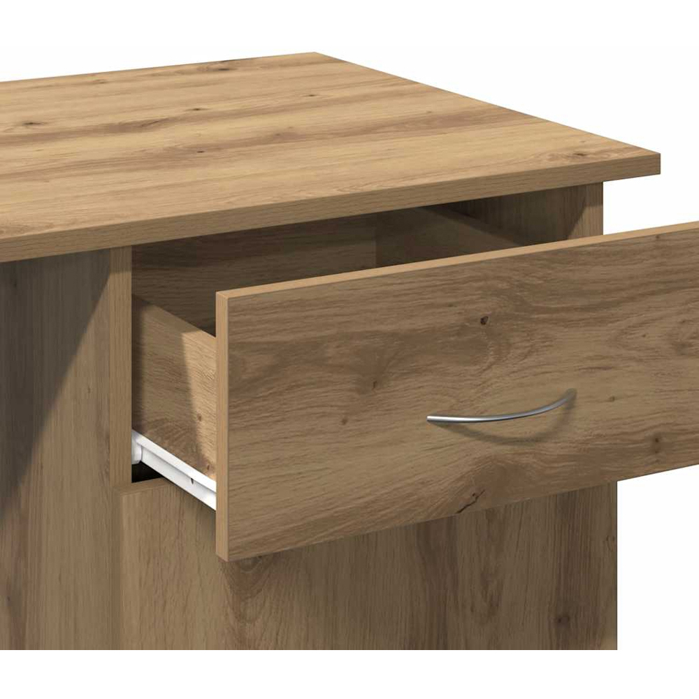 vidaXL Single Door Single Drawer Computer Desk Artisan Oak Image 7