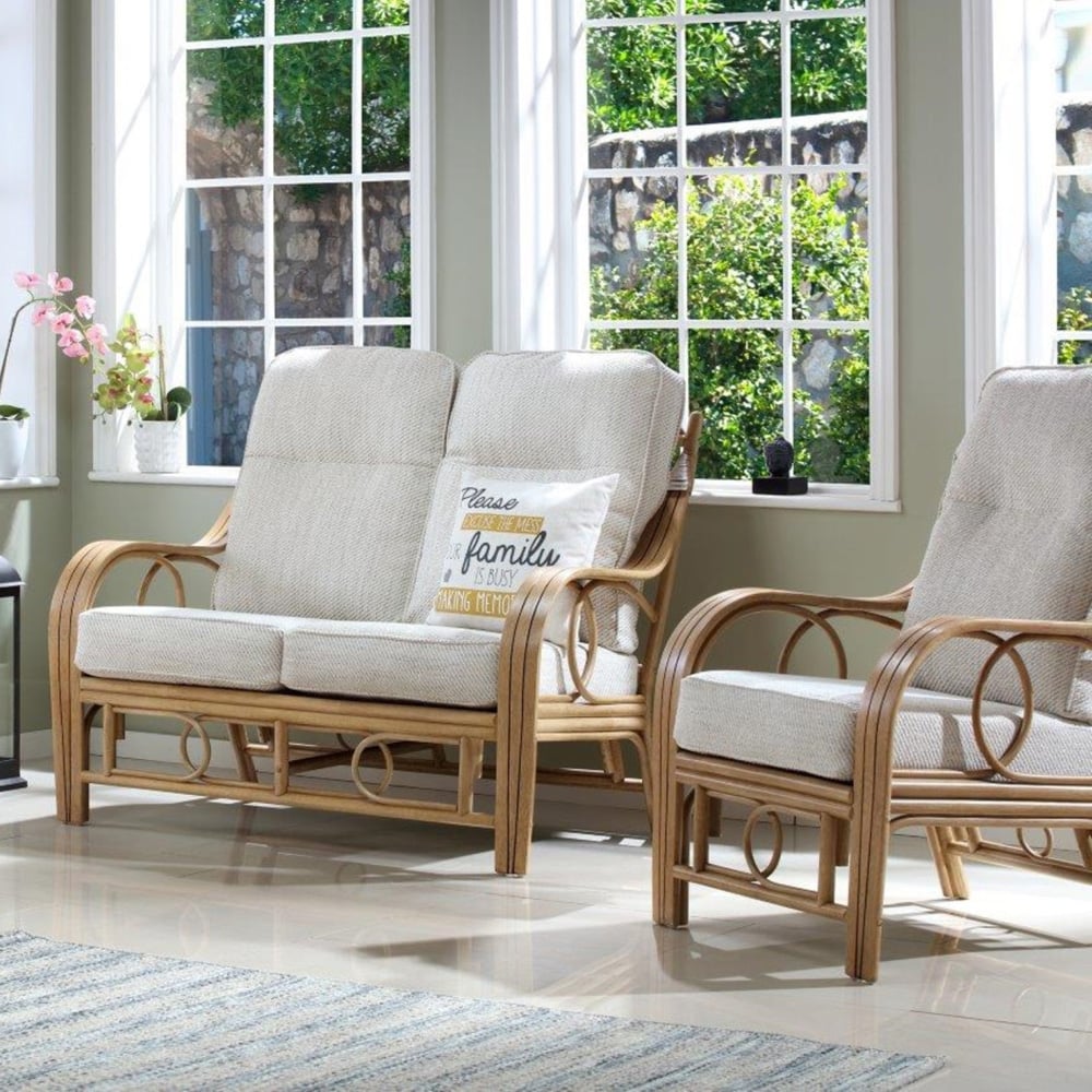 Desser Furniture Madrid 4 Seater Light Oak Jasper Sofa Set Image 6