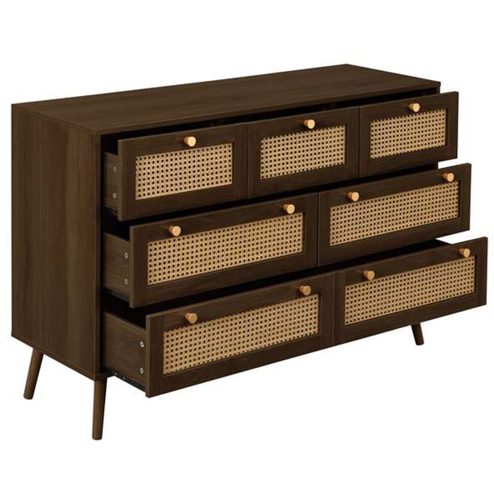 Croxley 7 Drawer Rattan Chest of Drawers Image 3