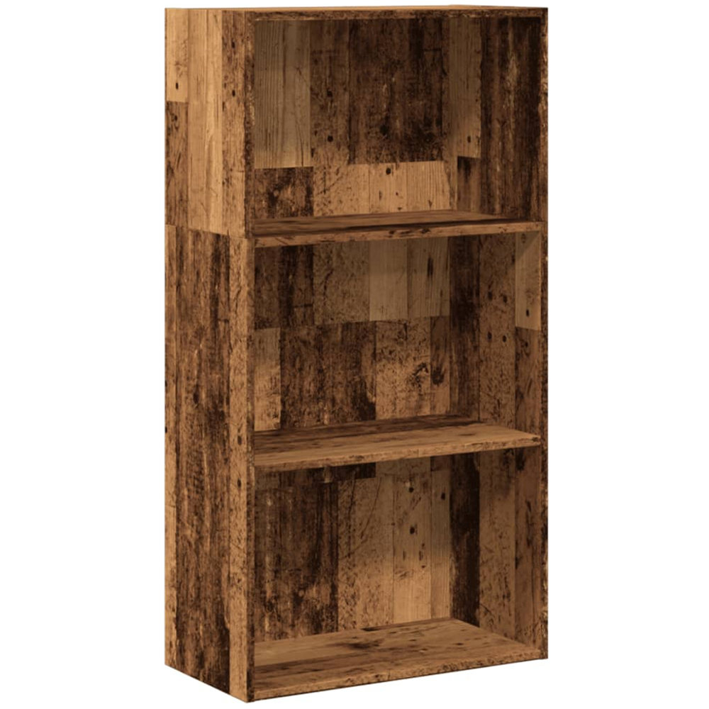 vidaXL 3 Shelf Old Wood Bookcase Image 2