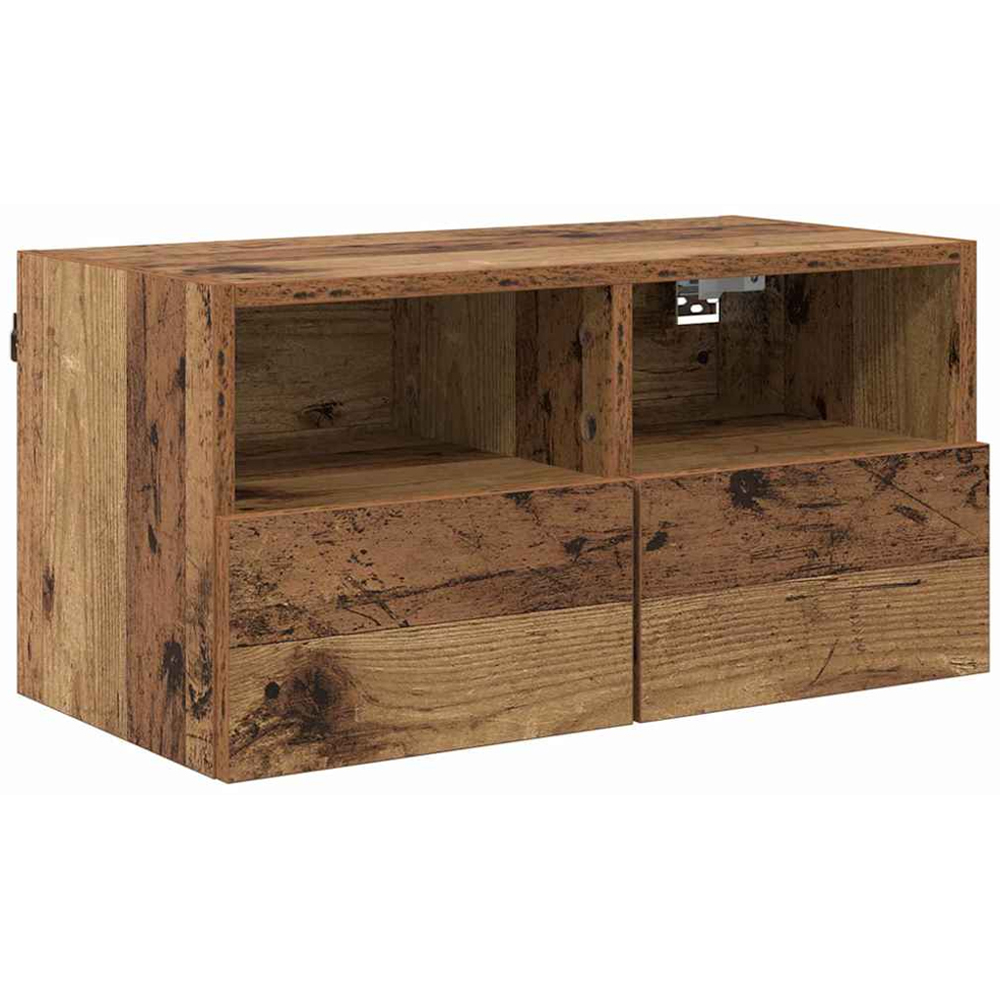 vidaXL 4 Door Old Wood Wall Mounted TV Unit Image 5