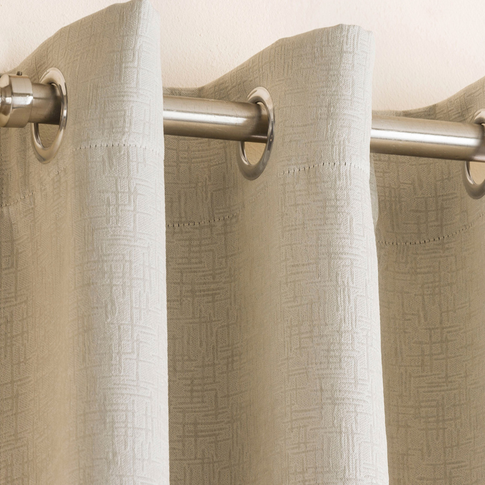 Enhanced Living Vogue Cream Thermal Blackout Eyelet Readymade Curtains 117 x 229cm Image 3