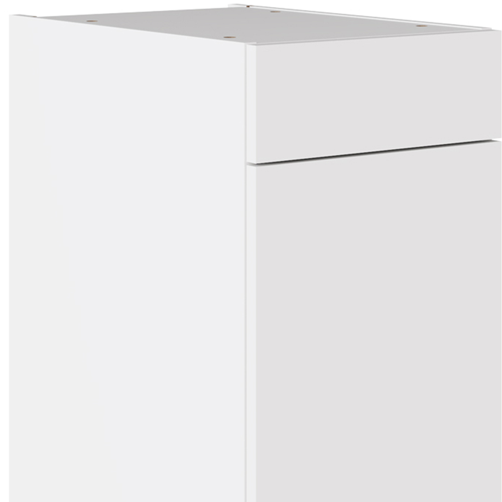 Kitchen Kit Slab Supergloss White Drawerline Base Cabinet 400mm Image 2