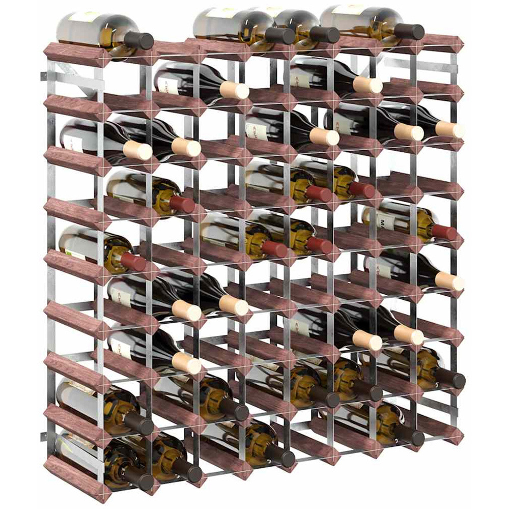 vidaXL 72 Bottle Brown Rustic Freestanding Wine Rack Image 3