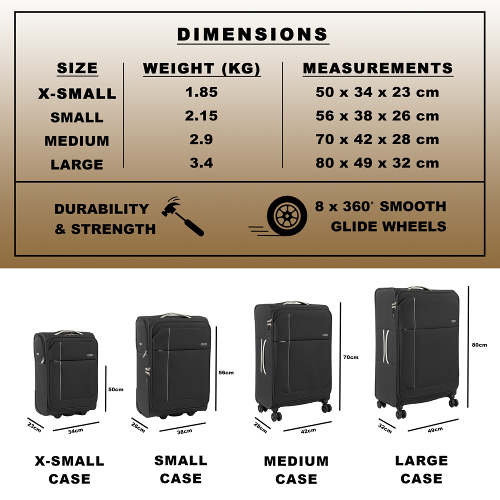 A2B Odyssey 22 inch Black Carry On Cabin Suitcase Image 9